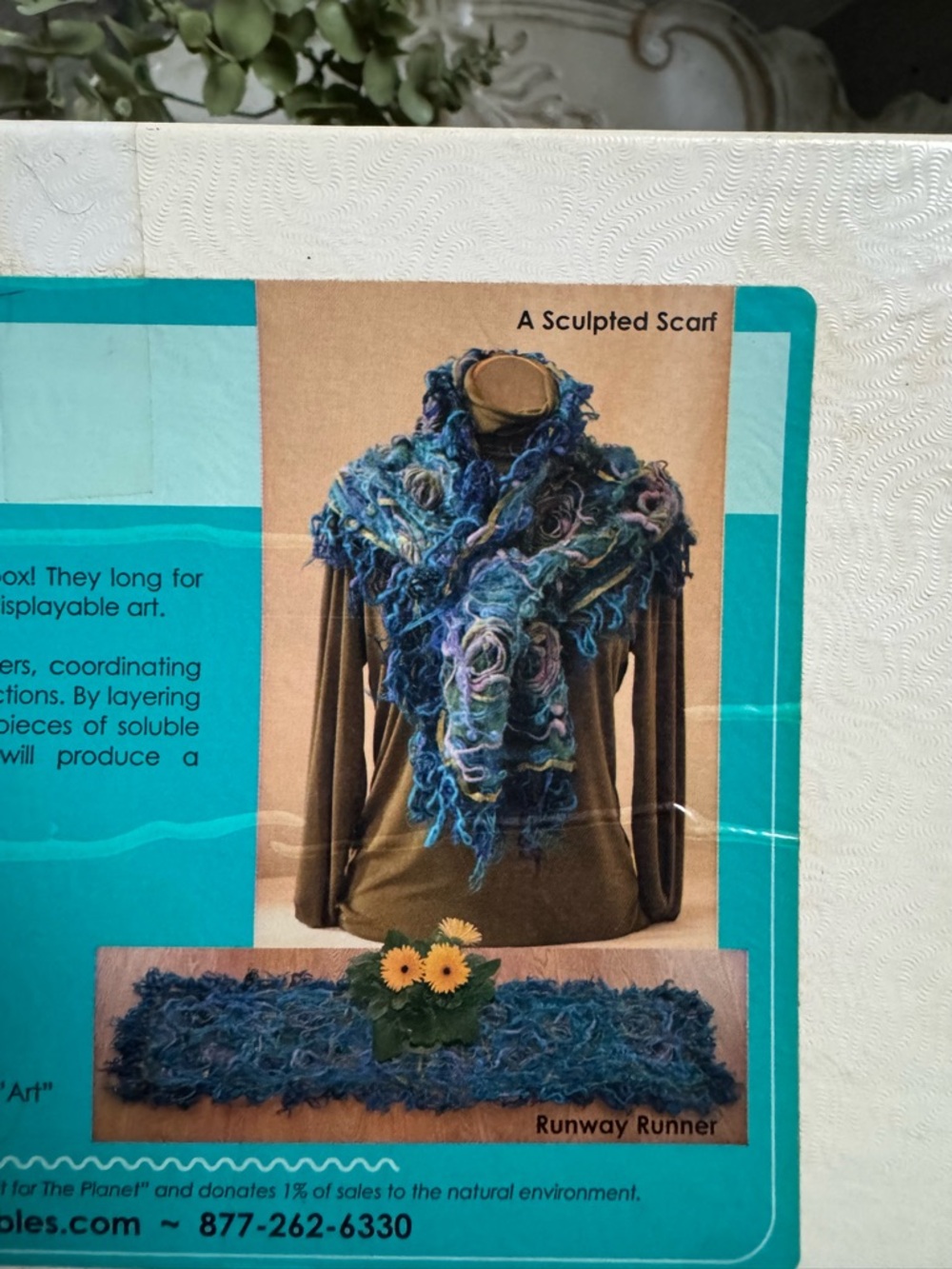 Museables Artsy Fiber Kit Wrap Make Scarf or Runner Hand Dyed Fibers Artsy Kit - Picture 3 of 4